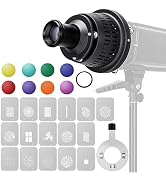 FOMITO Optical Snoot Kit Conical Spot Art Special Effects Shaped Beam Light Projection with Lens,...