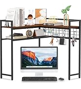 Snughome Corner Desk Shelf, Desktop Organizer Shelf, Desk Hutch Dorm for Computer Monitor, 3 Tier...