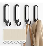 TAILI Wall Friendly Hooks, Classic Metal Damage-Free Hanging Hooks with Adhesive Strips, Heavy Du...