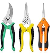 Garden Pruning Shears 3 Pack Gardening Shears Garden Scissors Stainless Steel Plant Flower Scisso...
