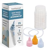 HealthSmart Baby Nasal Aspirator Accessory Kit with 25 Replacement Filters, 2 Sealing Rings, and ...