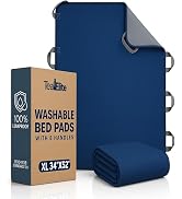 Teal Elite Washable Positioning Bed Pad with 8 Reinforced Handles – 34"x52" Waterproof, Quick-Dry...