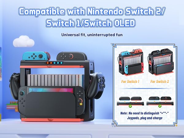 Switch 2 Console Orgainzer Station