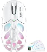 SOLAKAKA SM821 Tri-Mode Wireless Gaming Mouse with Mangetic Charging Dock | 24000 DPI, 2.4GHz/BT/...