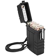 YUSUD Large Cigarette Case, Cigarette Holder Case with Lighter, Waterproof Cigarette Pack for 20p...