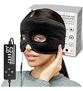 Moist Heat Sinus Pressure Relief Mask with 3 Heat Settings, USB Powered Extra Large Face Heating ...