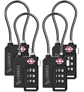 LUGGEX TSA Locks for Luggage, Suitcase Locks TSA Approved, Luggage Locks, Ease of Use & Durable(B...