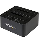 StarTech.com Standalone Hard Drive Duplicator, External Dual Bay HDD/SSD Cloner/Copier, USB 3.1 (...