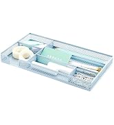 Annova Desk Drawer Organizer/Storage Tray - Metal Mesh with Dividers for Pens, Desktop Accessorie...