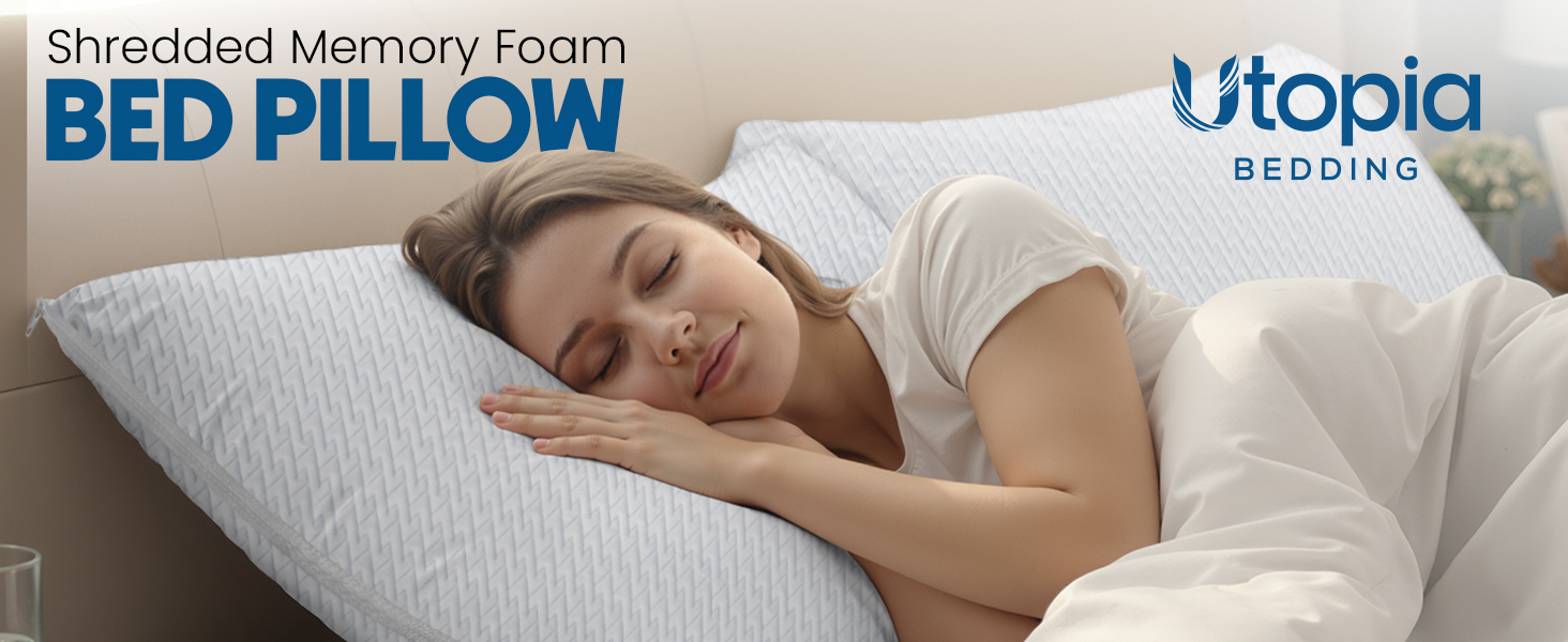cooling pillow, shredded memory foam pillows, queen pillows, king size pillows hotel quality