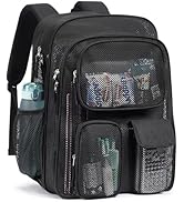 PACKISM Mesh Backpack for School - 18 Inch Extra Large Heavy Duty Mesh Bookbag for Boys Girls, Se...