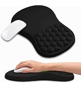 Basibutok Ergonomic Mouse Pad with Wrist Rest, Memory Foam Wrist Support for Carpal Tunnel Pain R...