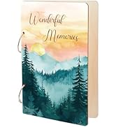 SUPERDANT Wonderful Memories Greeting Card Holder Organizer Wooden Card Keeper Binder Planning Bo...