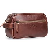 Londo Genuine Leather Travel Toiletry, Makeup, Shaving Organizer Bag - Dopp Kits - Unisex