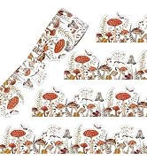 FYSUIMU 65Ft Fall Bulletin Board Border Woodland Mushroom Die Cut Trim Border Roll for Autumn Har...