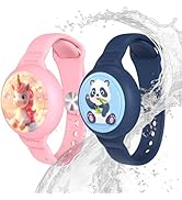 Waterproof Airtag Bracelet for Kids, Bracelet Compatible with Airtag (1st & 2nd Gen), 2 Pack Soft...
