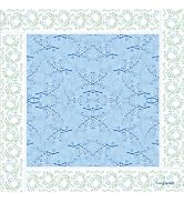 Tongyanat Light Blue Cherry Blossom Mahjong Mat 31.5x31.5 Inch - Non-Slip Smooth Table Cover for ...