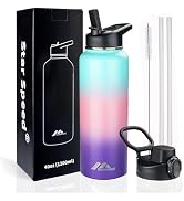 StarSpeed Insulated Water Bottle 40 oz, Stainless Steel Water Flask Double Walled Vacuum Water Ju...