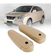 GXARTS 2 PCS Beige Tan Leather Seat Armrest Cover Compatible with Lexus RX300 RX330 RX350 2003 20...