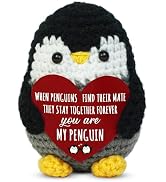OASSIE Anniversary Couple Gifts for Men Women - Positive Penguin Crochet- Mothers Day Fathers Day...