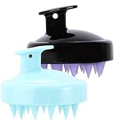 Tecbeauty 2 Pcs Hair Shampoo Brush Scalp Scrubber Shower Head Care Massager for Washing Dandruff ...