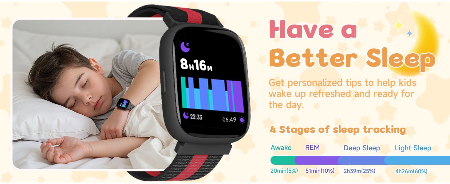 Smart Watch for kids Sleep Monitor