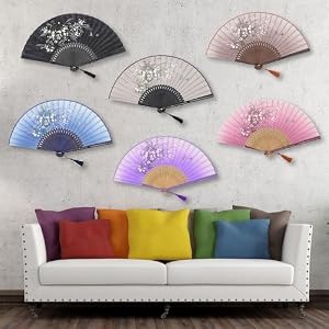 chinese japanese bamboo folding hand rave fan for women festival hot flash small