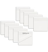 MIUTME 500 Pcs Transparent Sticky Notes,White Clear Sticky Notes School Supplies, Waterproof Self...