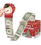 Christmas Party Gifts, Christmas Money Box for Cash Pull, Christmas Money Pull Box with Snowman C...
