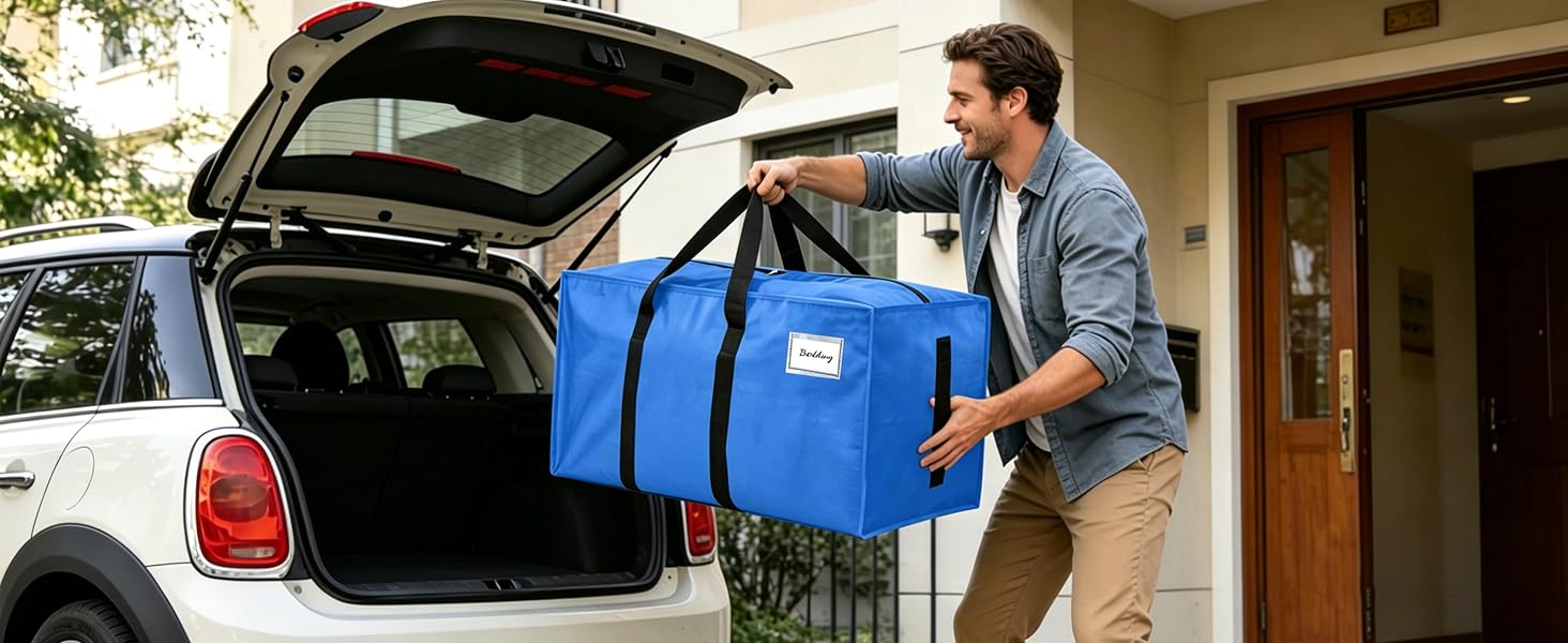HOMESURE Supports 200lbs Heavy Duty Moving Bags - Durable Zipper & Wrap-Around Handles