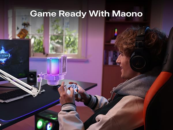 usb gaming microphone for pc purple