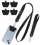 SHANSHUI Phone Lanyard, 4X Durable Pads, Adjustable Cell Phone Lanyard Premium Nylon Crossbody La...