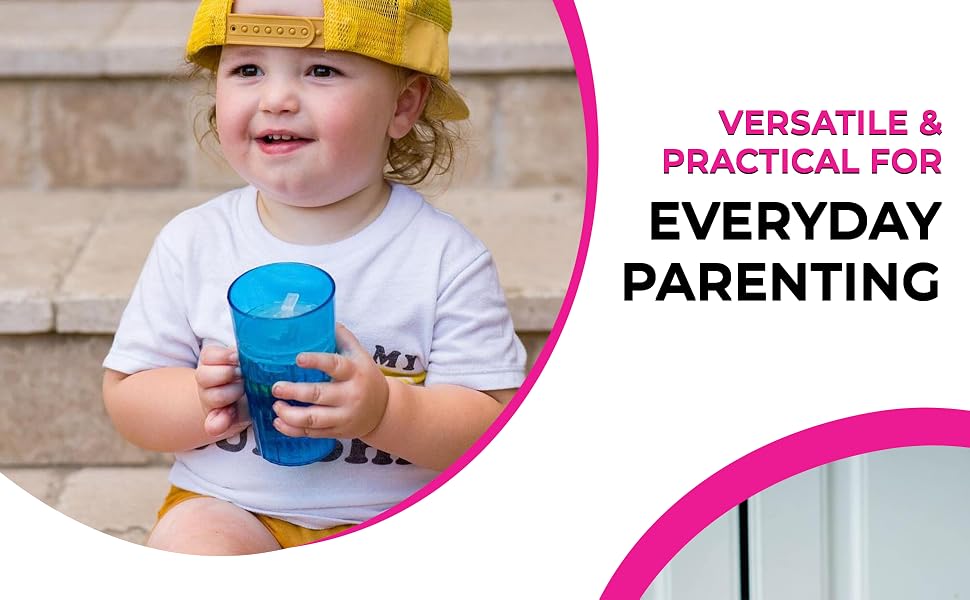 Child holding blue Reflo Smart Cup