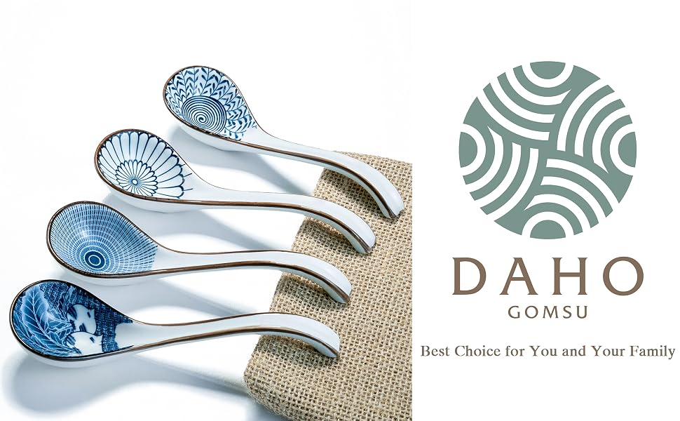 Asian Ceramic Soup Spoon
