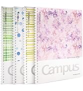 Kokuyo Spiral Notebook Journal, 4 Pack Campus B5 Soft Ring Notebooks with Dotted A 7mm Rule, 40 S...