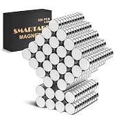 SMARTAKE 320 Pcs Refrigerator Magnets, 6x2mm Small Round Fridge Magnets, Multi-Use Premium Neodym...