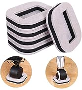 16 PCS Felt Furniture Coasters Caster Cups, Bed Office Chair Furniture Wheel Stoppers to Prevent ...