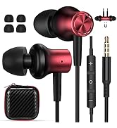 3.5mm Jack Earbuds Magnetic Wired Earphone for HP Chromebook 14 Laptop PC Computer Samsung Galaxy...