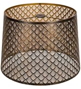 ALUCSET Metal Etching Large Lamp Shade, Drum Big Lampshades for Table Lamp and Floor Lamps, Uniqu...