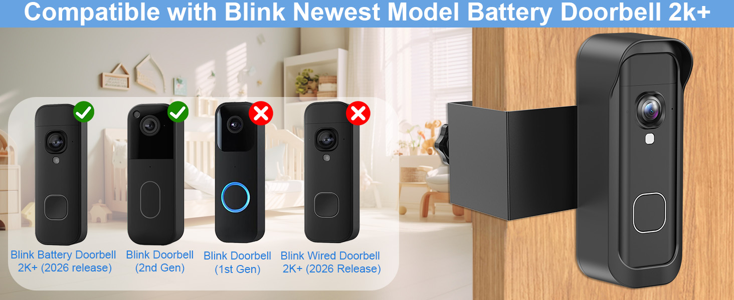 blink doorbell camera mount anti theft doorbell mount no-drill blink battery doorbell 2k+ mount