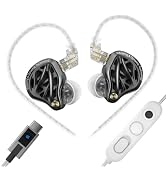 KZA COUSTICS KZ Vibe X IEM, 2DD in Ear Monitor with Haptic Bass Vibrations, Sound Isolating Earph...
