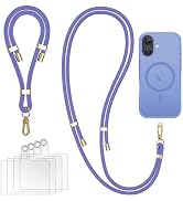 YENAPOON Cell Phone Lanyard Crossbody, 1 Neck Strap, 1 Wrist Strap | Adjustable, 4 Tether Tabs, P...