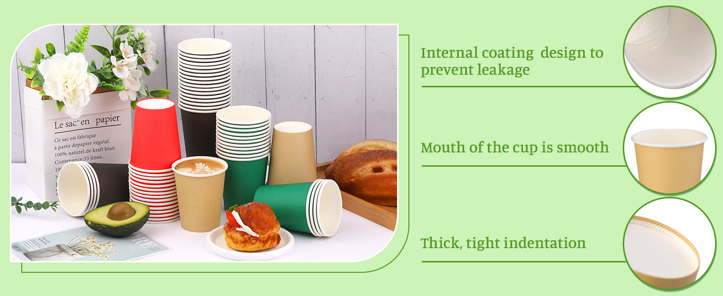 Fedmut 8OZ Paper Cups Disposable Party Cups