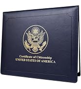 SUNEE US Citizenship Certificate Holder - US Citizenship Gifts - PU Naturalization Certificate, G...
