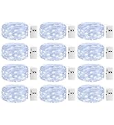 inkgear 12 Pack Fairy Lights with Timer - Battery Operated 3 Modes, 7ft 20 LED Waterproof Indoor ...