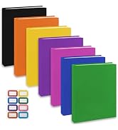KICNIC Colored Book Covers 7 Pack, 6x9 Inch Stretchable Book Sox Suitable for Most Hardcover Book...