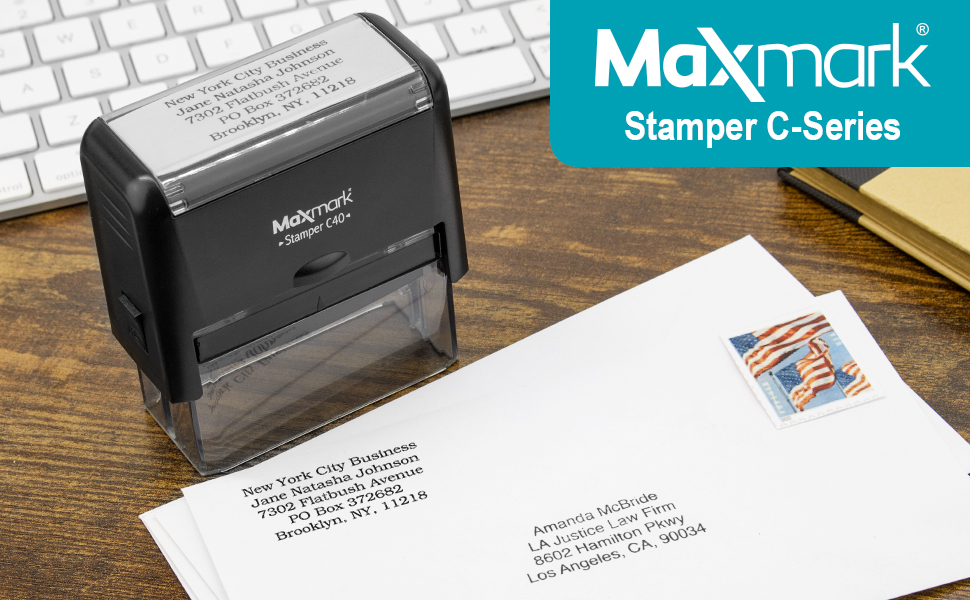 Maxmark self inking stamp dater stamp custom engraved stamper best high quality ink date