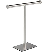MIROAMZ Hand Towel Holder for Bathroom, T-Shape Freestanding Countertop Towel Rack, SUS304 Stainl...