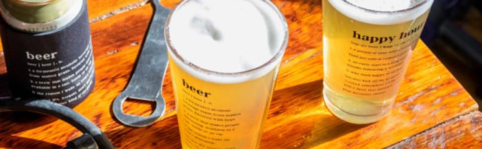 Defined collection beer glasses and doozies
