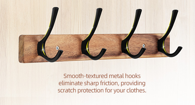 Wall Coat Rack with 5 Hooks